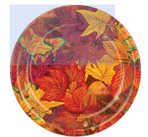 Unique Fall Leaves 7 in. plated 8 ct.