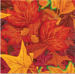 Unique Fall Leaves Guest Napkins 16 count
