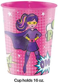 Girl Super Hero Favor Cup
