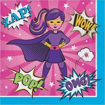 Girls Super Hero Lunch Napkin