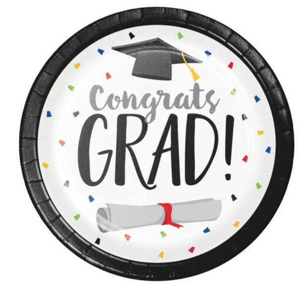 Graduation Fun Congrats Grad 7" Plate Creative Converting