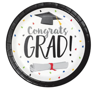Graduation Fun  Congrats Grad 7" Plate