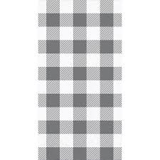 Gray and White Check Guest Napkin