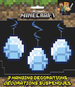 Minecraft Hanging Swirl Decorations - 3 Counts - USA Party Store