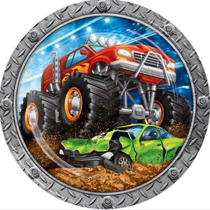 Monster Truck Rally Dinner Plates (8) ct - USA Party Store