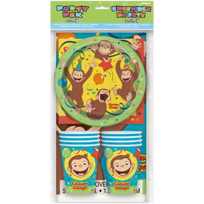 Curious George Party Pack for 8 Unique