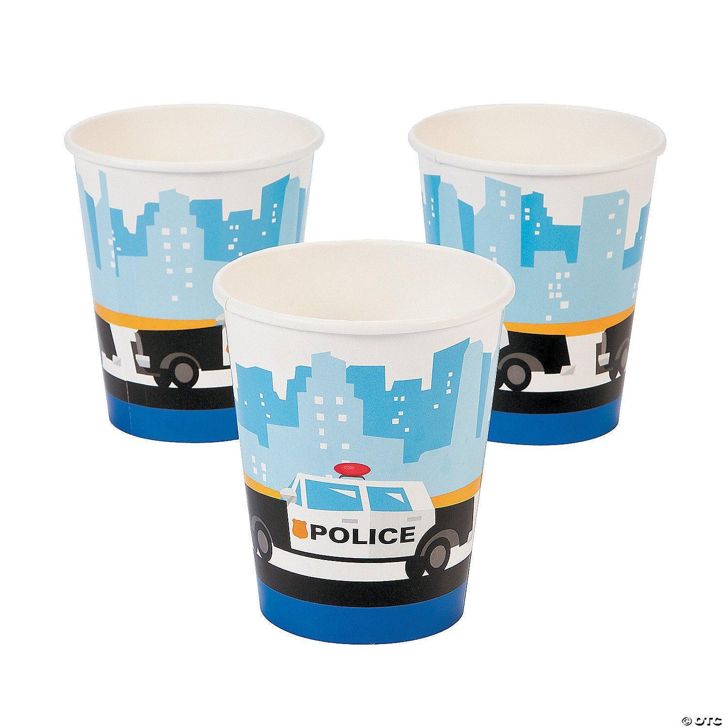 Police Party Cups 8ct - USA Party Store