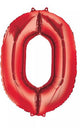 34" Large Foil Number Balloon Red