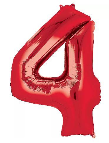 34" Large Foil Number Balloon Red USA Party Store