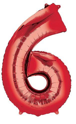 34" Large Foil Number Balloon Red USA Party Store