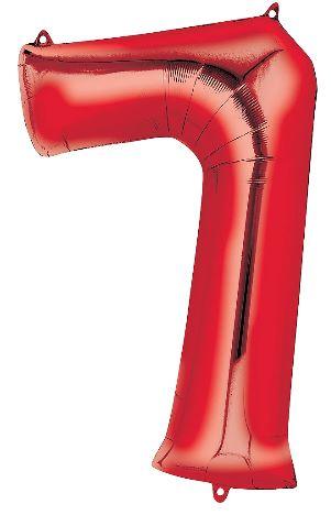 34" Large Foil Number Balloon Red USA Party Store