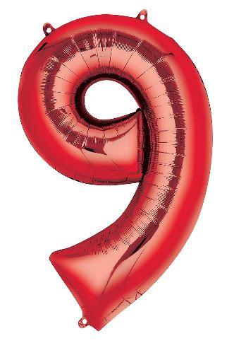 34" Large Foil Number Balloon Red USA Party Store