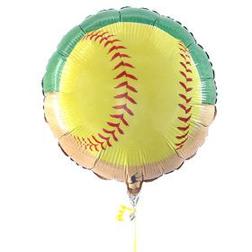 SoftBall Balloon 18" Mylar - USA Party Store