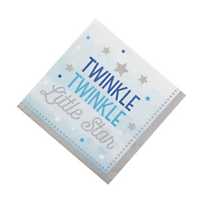Twinkle Little Star Blue Beverage Napkin - USA Party Store